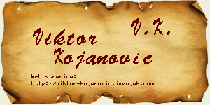 Viktor Kojanović vizit kartica